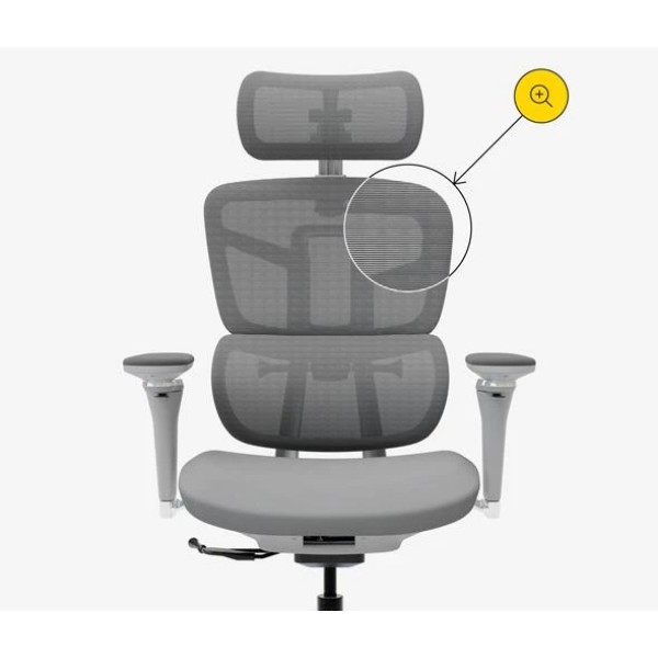Фото - Крісло офісне Mealux S4 Air Fabric Grey (HF-S4 F/G)